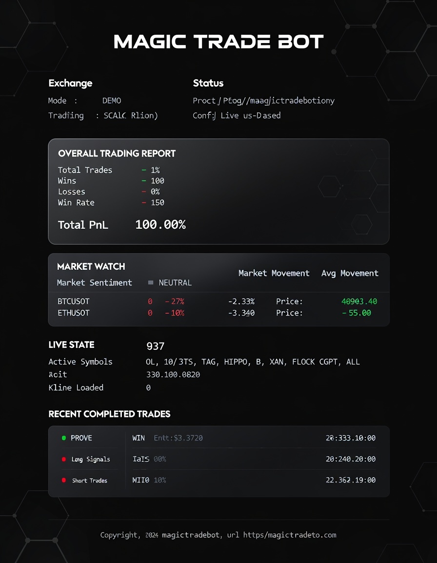 MagicTradeBot – Advanced Crypto Trading Engine Preview